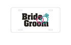 Aluminum License Plate -  - Bride & Groom Wedding Rings