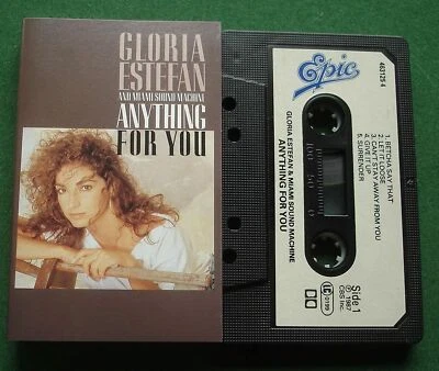 Gloria Estefan Anything For You inc Betcha Say That + Cassette Tape - TESTED - Image 1 of 3