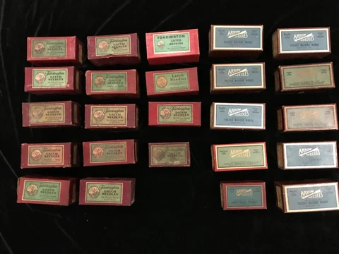 24 boxes LATCH NEEDLES Torrington and ARROW  23 lbs Sewing Machine Shop HOARD Cover