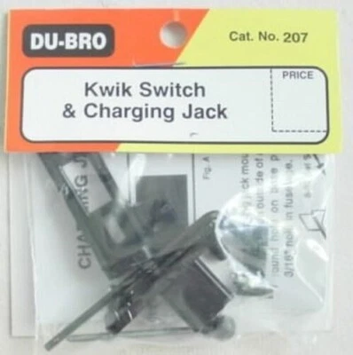DuBro RC Remote Control Model Airplane Kwik Switch & Charge Jack [DUB207] 207 - Image 1 of 3