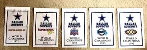 Dallas Cowboys NFL Super Bowl Champions 5 Banners/Flags 18.5" x 11.5"  Set - Picture 1 of 7