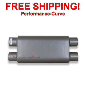 3 Chamber Performance Exhaust Truck Muffler Dual 3" IN  Dual 3" Out