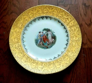 Edgewood Royal China Cabinet Plate 9.75" Angelica Kauffman 22kt Gold - Picture 1 of 11