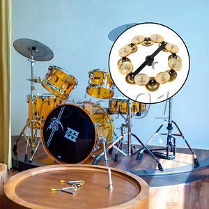 Doppelreihiger Percussion Becken Ging Ring Tamburin für Hihats 5,5 Zoll golden - Bild 1 von 7