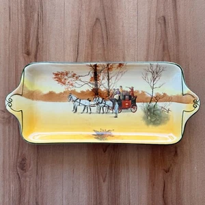Vintage Royal Doulton England 'COACHING DAYS' Collectors Sandwich Plate - VGC - Picture 1 of 7