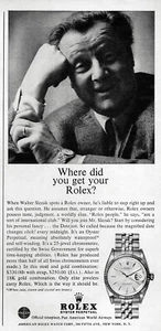 Reloj Rolex Oyster 1962 perpetuo ""Walter Slezak"" anuncio impreso original - Imagen 1 de 1
