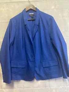 Lane Bryant 22 24 kobaltblau einzelner Knopfblazer The Modernist Collection Gr. 2X - Bild 1 von 9