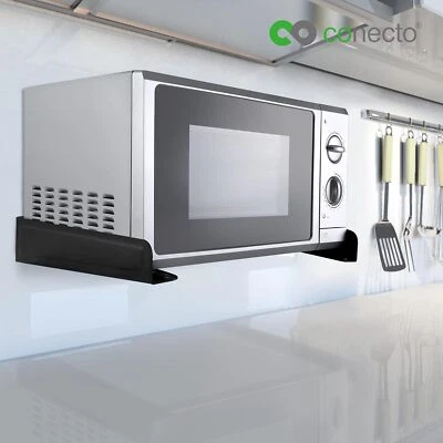 Mikrowellenhalterung universell Wandhalter Mikrowelle Backofen Küche schwarz - Bild 1 von 4