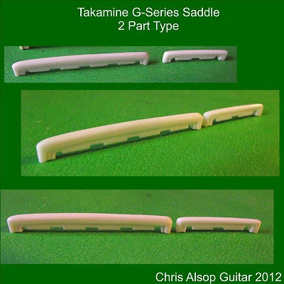 Takamine 2-teiliger Gitarrensattel der G-Serie in Knochen. Geschnitzt & Präzisionsgefertigt. PS011