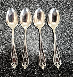 1847 Rogers Bros. Old Colony 1911 XS Triple Old Colony Plate 4 Demitasse Spoons - Bild 1 von 4
