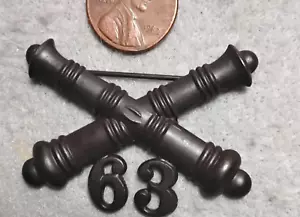 Original Estados Unidos Guerra Hispanoamericana 63º regt. collar artillería insignia - Imagen 1 de 2