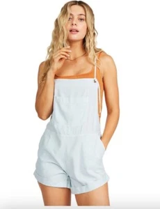 BILLABONG Wild Pursuit Short Overall Light Chambray size Large - Picture 1 of 4