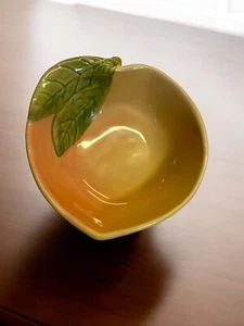 Block Molde Orange Ceramic Hand Painted Peach Bowls Vintage Barbara Eigen - Picture 1 of 7
