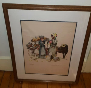 Norman Rockwell Country Pedlar Lithograph Signed Limited Ed. 289/300 w/ COA - Picture 1 of 7
