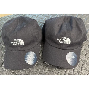 (2) The North Face Hat Mens Norm Shallow Fit Black Baseball Dad Cap New w/ Tags - Picture 1 of 12