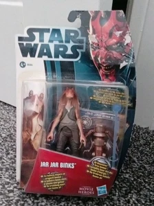 Star Wars Movie Heroes Jar Jar Binks Action Figure Hasbro 2012 MH13 - Picture 1 of 3