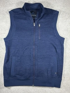 Prana Mens XXL Wooley Vest Full Zip Navy Blue Zip Casual Layering Medium - Picture 1 of 5