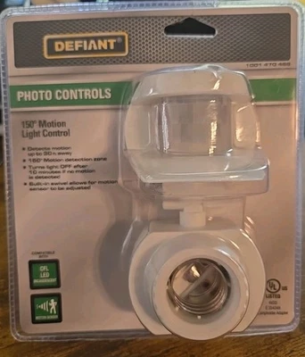 Defiant Photo Controls 150° Motion Sensor  Automatic  Light Control New In Box - Image 1 of 4
