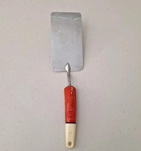 Selten Vintage A & J Edelstahl Spatel rot weiß Griff Ekco USA Bauernhaus 12 Zoll - Bild 1 von 10