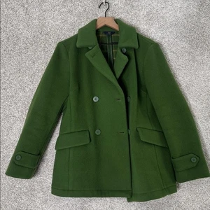 Brooks Brothers Damenmantel grün Wolle zweireihig Erbse - Größe 8 - Bild 1 von 9