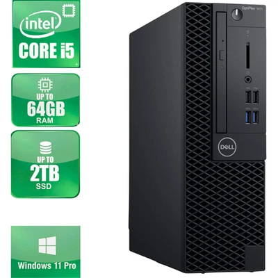 Dell OptiPlex Tower i5-6th Gen 64GB RAM 2TB SSD WiFi Windows 11 Pro Desktop WiFi - Image 1 of 4