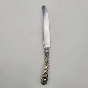 S. Kirk & Son Repousse Sterling Silver Dinner Knife 8 3/4" **BENT Handle** - Picture 1 of 11