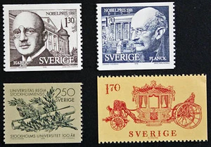 Timbre SUÈDE / Stamp SWEDEN Yvert et Tellier n°1033-1034-1004-1020 n** (cyn9)  - Picture 1 of 1