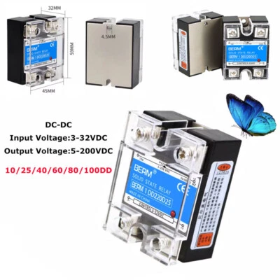 SSR einphasiges Solid-State-Relais DC-DC 3-32VDC Steuerspannung 10A - 100A - Bild 1 von 4