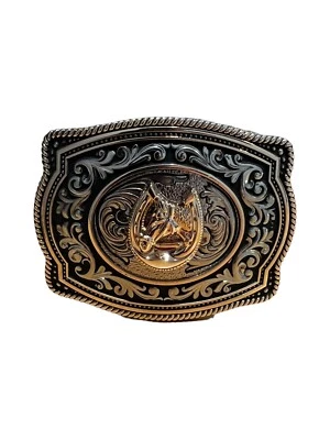 Fivela estilo caubói ocidental cavalo hebilla Vaquera Con Caballo fivela de rodeio - Imagem 1 de 2