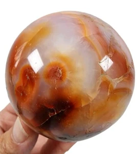 Carnelian Agate Polished Sphere Madagascar 314 grams - Picture 1 of 4