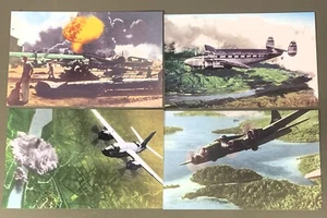 # T5723    WORLD WAR 2 AIRPLANES   POSTCARD LOT,   4  DIF. CARDS - Picture 1 of 2