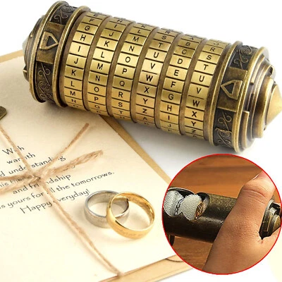 MARKENLOS Da Vinci Code Cryptex Schloss Mini Kryptex Puzzle Boxen Mit Versteckten Fächern