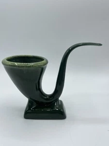 Vintage Ginny Lee Green Ceramic Pipe Planter - Picture 1 of 13