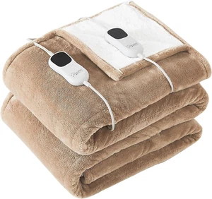 Electric Heated Blanket King - 100"X90" Heating Blanket King Size Dual Control 1 - Picture 1 of 8