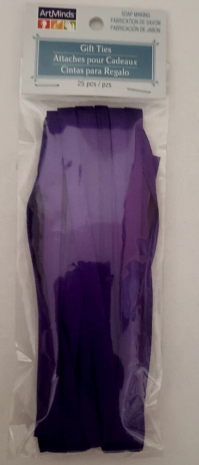ArtMinds SOAP MAKING Purple Satin Ribbon GIFT TIES – 25 pcs - Image 1 of 1
