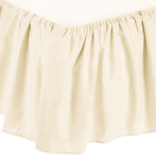 American Baby Company 100% Cotton Percale Portable Mini Crib Skirt, Ecru