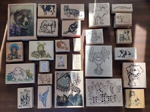 27 Rubber Stamp Lot Animals! Many Different Brands All in Great Shape!