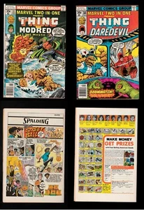 MARVEL TWO IN ONE Comics #33 38 THING DAREDEVIL MODRED ALICIA MASTERS - Picture 1 of 5