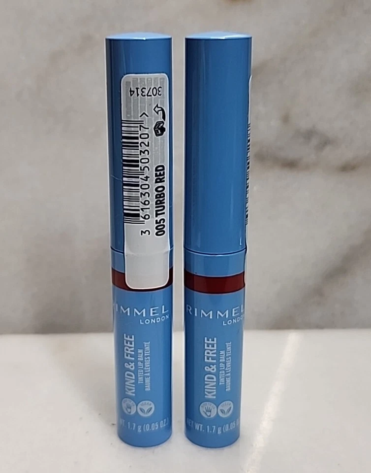 Bálsamo labial colorido 2 Rimmel Kind & Free, #005 vermelho turbo  - Imagem 1 de 4