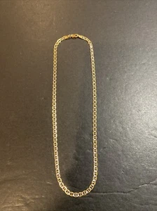 Signierte TOB 10K Gelbgold Diamantschliff Mariner Anker Gliederkette Halskette - Bild 1 von 6