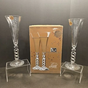 (4 sets) - 2 Cristal d'Arques Millenium Champagne Flutes (#252, #253, #254,#255) - Picture 1 of 11
