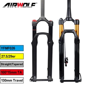 29er Air Suspension Fork 100*15mm Thru Axle Disc 27.5er Mtb Forks 130mm Travel - Picture 1 of 14