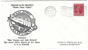 1934 USS Macon The Great Queen of the sky, Event Santa Clara at San Jose CA. - Picture 1 of 2