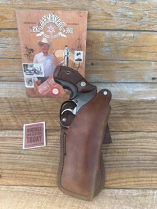 Vintage Tex Shoemaker Cordovan Brown Leather Paddle 36 Chiefs Special 3" Holster - Picture 1 of 2