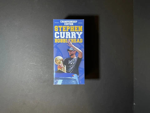 NBA Golden State Stephen Curry 2017 Championship Edition Trophy + Bus Bobblehead Cover