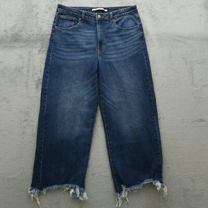 Celebrity Pink Jeans Women's 13 High-Rise Wide-Leg Denim 25" Inseam Distressed - Picture 1 of 14