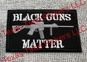 🔥Black Guns Matter bordado hierro en parche AR-15 rifle MSR arma pistola 5,56 mm - Imagen 1 de 5