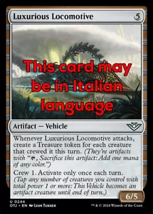 MTG LUXURIOUS LOCOMOTIVE FOIL EXC - LOCOMOTIVA DI LUSSO 244 - OTJ - MAGIC - Imagen 1 de 1