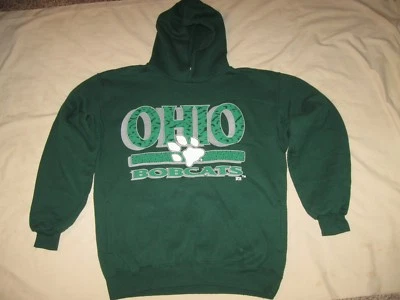 Ohio Bobcats Vintage Sweatshirt Adult Men's Medium OU Hooded NCAA Athens OH - Image 1 of 4
