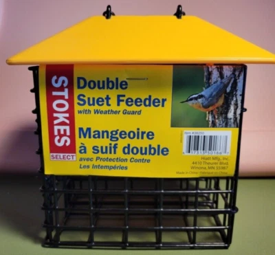 Stokes Select Double Suet Feeder With Weather Guard Yellow NEW - Image 1 of 3